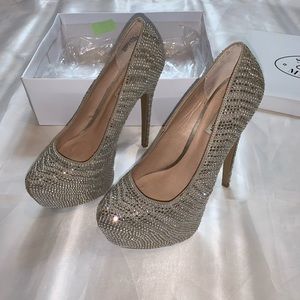 Diamanté Glitzy Platform Heels